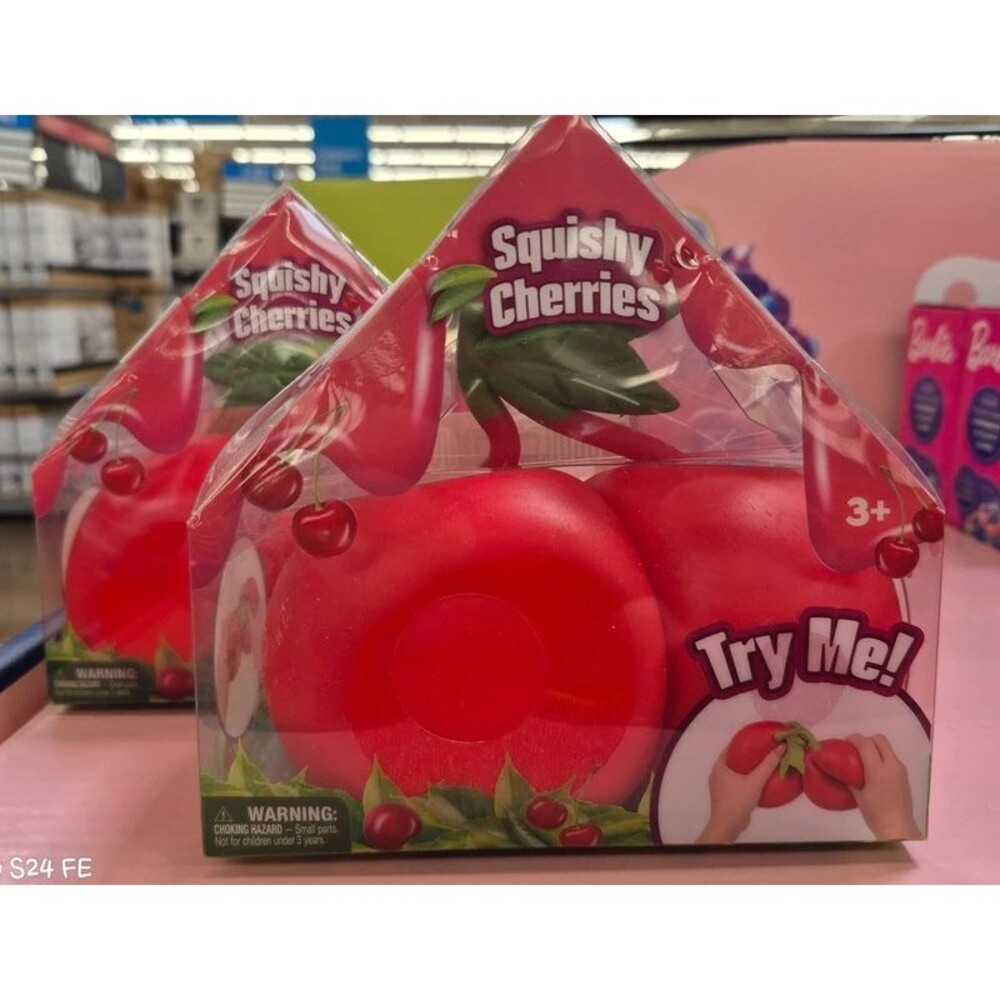 BOTH! Authentic Sunny Days Squishy Cherries Sensory Fidget Toy Set of 2 NIB